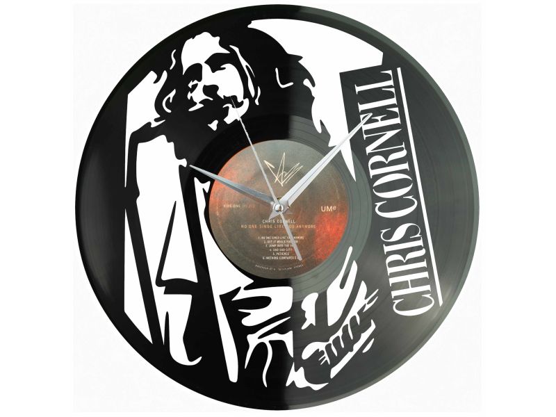 Chris Cornell Winyl Zegar Ścienny Płyta Winylowa Unikalna Dekoracja Dla Fanów Muzyki Prezent Upominek Gift EVEVO Z0194