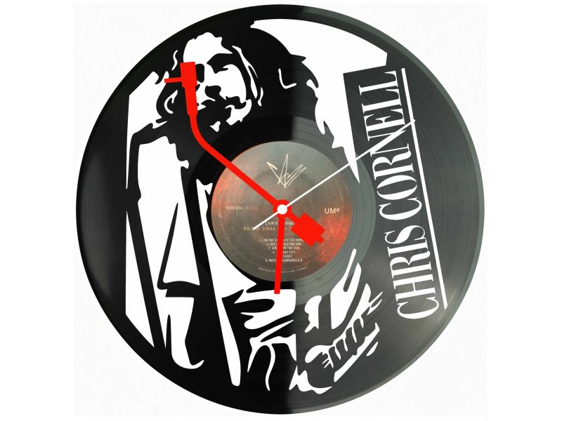 Chris Cornell Winyl Zegar Ścienny Płyta Winylowa Unikalna Dekoracja Dla Fanów Muzyki Prezent Upominek Gift EVEVO Z0194