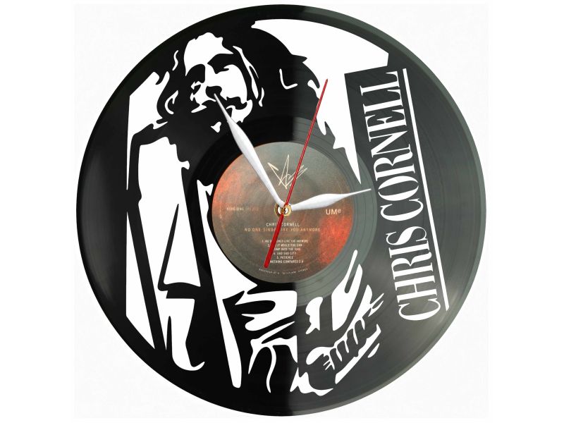 Chris Cornell Winyl Zegar Ścienny Płyta Winylowa Unikalna Dekoracja Dla Fanów Muzyki Prezent Upominek Gift EVEVO Z0194