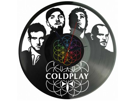 Coldplay Winyl Zegar Ścienny Płyta Winylowa Unikalna Dekoracja Dla Fanów Muzyki Prezent Upominek Gift EVEVO Z0195