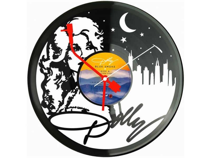 Dolly Parton Winyl Zegar Ścienny Płyta Winylowa Unikalna Dekoracja Dla Fanów Muzyki Prezent Upominek Gift EVEVO Z0196
