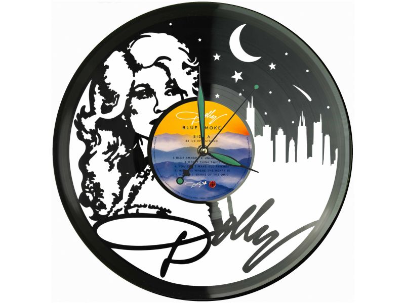 Dolly Parton Winyl Zegar Ścienny Płyta Winylowa Unikalna Dekoracja Dla Fanów Muzyki Prezent Upominek Gift EVEVO Z0196