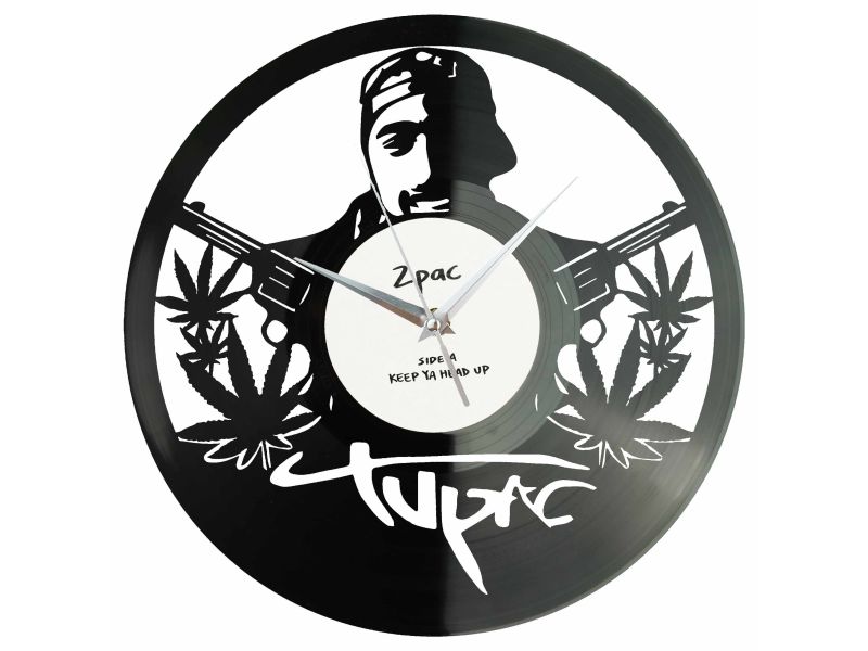 2Pac Winyl Zegar Ścienny Płyta Winylowa Unikalna Dekoracja Dla Fanów Muzyki Prezent Upominek Gift EVEVO Z0197