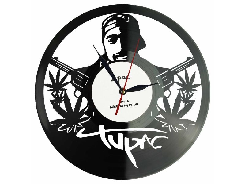 2Pac Winyl Zegar Ścienny Płyta Winylowa Unikalna Dekoracja Dla Fanów Muzyki Prezent Upominek Gift EVEVO Z0197
