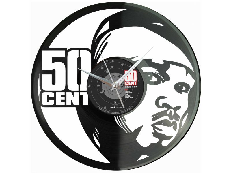 50 Cent Winyl Zegar Ścienny Płyta Winylowa Unikalna Dekoracja Dla Fanów Muzyki Prezent Upominek Gift EVEVO Z0198