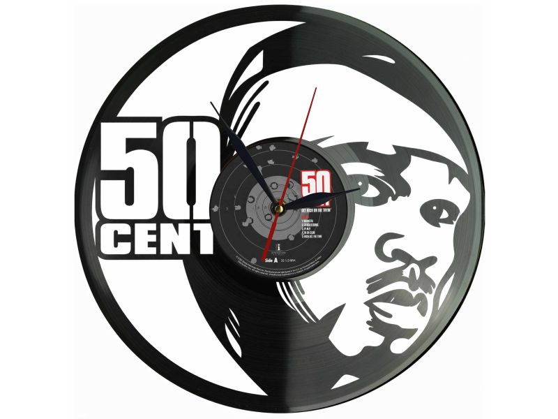 50 Cent Winyl Zegar Ścienny Płyta Winylowa Unikalna Dekoracja Dla Fanów Muzyki Prezent Upominek Gift EVEVO Z0198