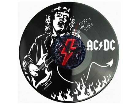 ACDC Winyl Zegar Ścienny Płyta Winylowa Unikalna Dekoracja Dla Fanów Muzyki Prezent Upominek Gift EVEVO Z0199
