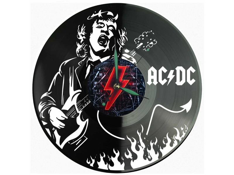 ACDC Winyl Zegar Ścienny Płyta Winylowa Unikalna Dekoracja Dla Fanów Muzyki Prezent Upominek Gift EVEVO Z0199