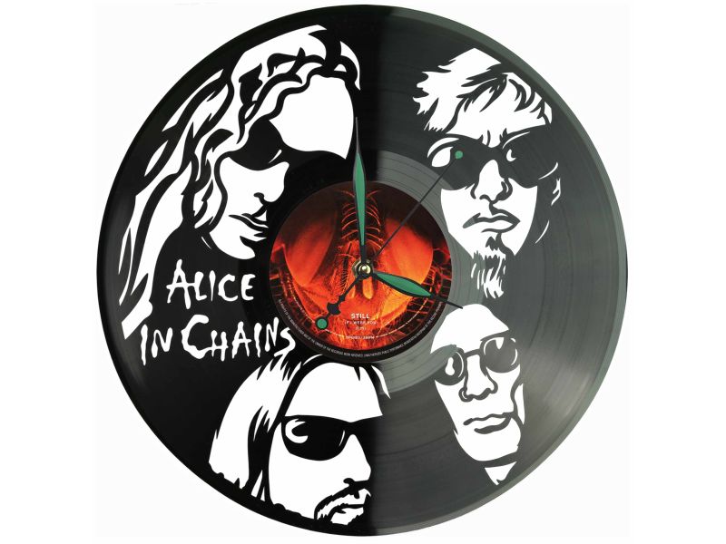 Alice In Chains Winyl Zegar Ścienny Płyta Winylowa Unikalna Dekoracja Dla Fanów Muzyki Prezent Upominek Gift EVEVO Z0200