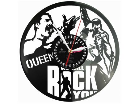 Queen Winyl Zegar Ścienny Płyta Winylowa Unikalna Dekoracja Dla Fanów Muzyki Prezent Upominek Gift EVEVO Z0201