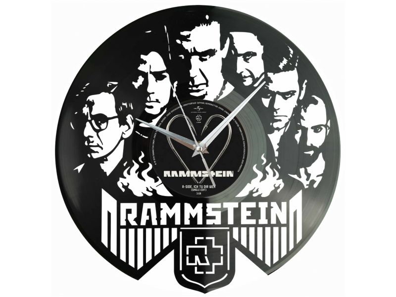 Rammstein Winyl Zegar Ścienny Płyta Winylowa Unikalna Dekoracja Dla Fanów Muzyki Prezent Upominek Gift EVEVO Z0202