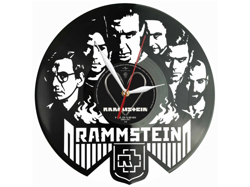 Rammstein Winyl Zegar Ścienny Płyta Winylowa Unikalna Dekoracja Dla Fanów Muzyki Prezent Upominek Gift EVEVO Z0202