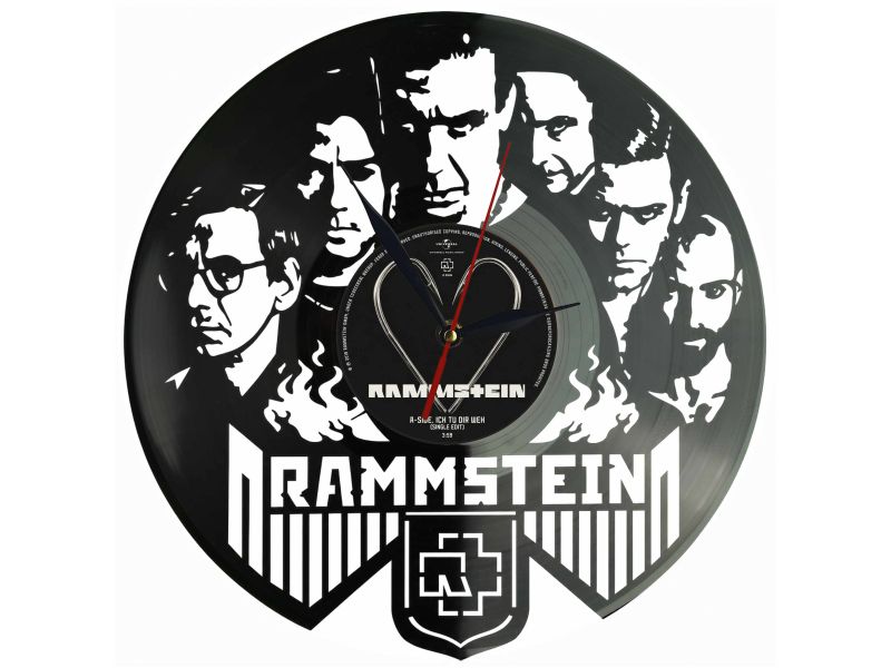 Rammstein Winyl Zegar Ścienny Płyta Winylowa Unikalna Dekoracja Dla Fanów Muzyki Prezent Upominek Gift EVEVO Z0202
