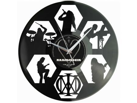Rammstein Winyl Zegar Ścienny Płyta Winylowa Unikalna Dekoracja Dla Fanów Muzyki Prezent Upominek Gift EVEVO Z0205