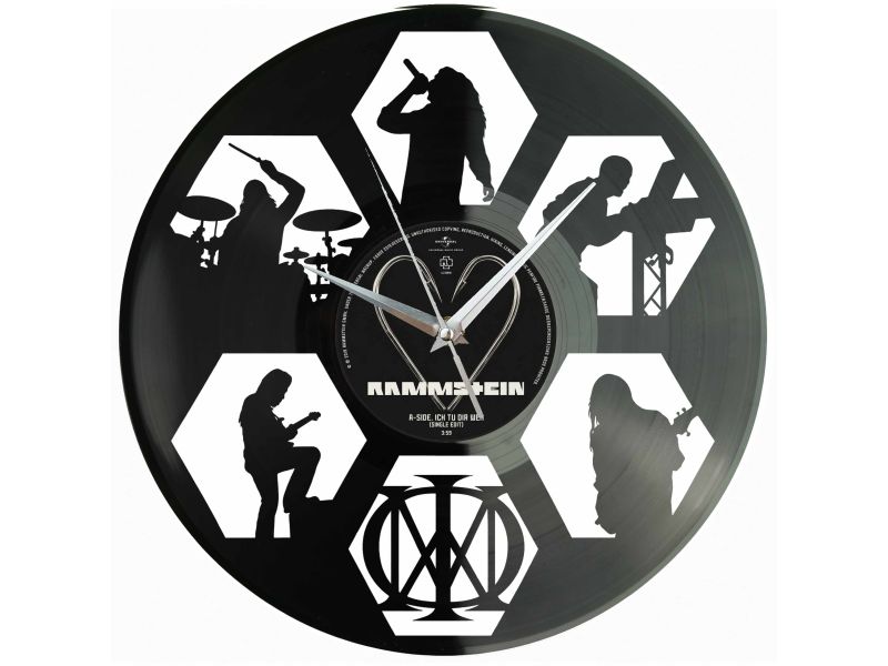 Rammstein Winyl Zegar Ścienny Płyta Winylowa Unikalna Dekoracja Dla Fanów Muzyki Prezent Upominek Gift EVEVO Z0205
