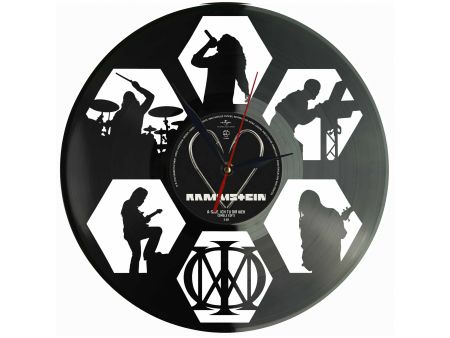 Rammstein Winyl Zegar Ścienny Płyta Winylowa Unikalna Dekoracja Dla Fanów Muzyki Prezent Upominek Gift EVEVO Z0205