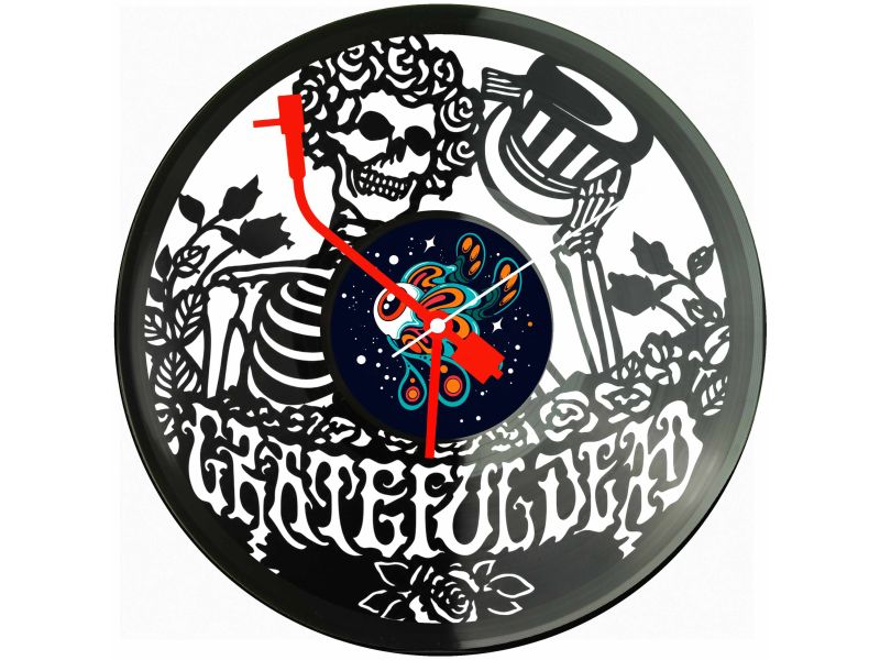 Grateful Dead Winyl Zegar Ścienny Płyta Winylowa Unikalna Dekoracja Dla Fanów Muzyki Prezent Upominek Gift EVEVO Z0207