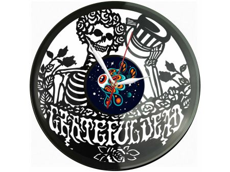 Grateful Dead Winyl Zegar Ścienny Płyta Winylowa Unikalna Dekoracja Dla Fanów Muzyki Prezent Upominek Gift EVEVO Z0207
