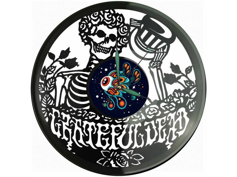 Grateful Dead Winyl Zegar Ścienny Płyta Winylowa Unikalna Dekoracja Dla Fanów Muzyki Prezent Upominek Gift EVEVO Z0207