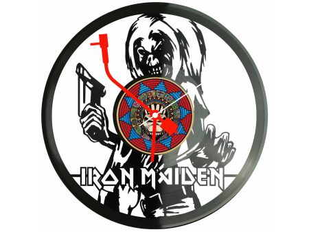 Iron Maiden Winyl Zegar Ścienny Płyta Winylowa Unikalna Dekoracja Dla Fanów Muzyki Prezent Upominek Gift EVEVO Z0208
