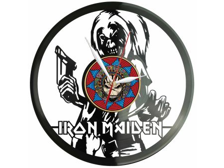 Iron Maiden Winyl Zegar Ścienny Płyta Winylowa Unikalna Dekoracja Dla Fanów Muzyki Prezent Upominek Gift EVEVO Z0208
