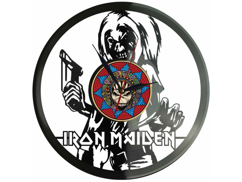 Iron Maiden Winyl Zegar Ścienny Płyta Winylowa Unikalna Dekoracja Dla Fanów Muzyki Prezent Upominek Gift EVEVO Z0208