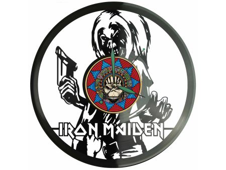 Iron Maiden Winyl Zegar Ścienny Płyta Winylowa Unikalna Dekoracja Dla Fanów Muzyki Prezent Upominek Gift EVEVO Z0208