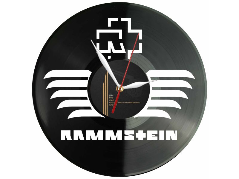 Rammstein Winyl Zegar Ścienny Płyta Winylowa Unikalna Dekoracja Dla Fanów Muzyki Prezent Upominek Gift EVEVO Z0209