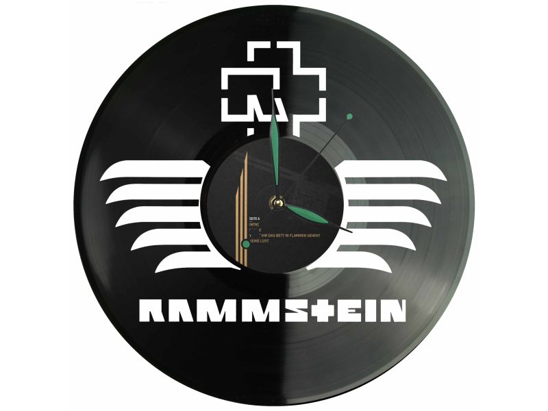 Rammstein Winyl Zegar Ścienny Płyta Winylowa Unikalna Dekoracja Dla Fanów Muzyki Prezent Upominek Gift EVEVO Z0209