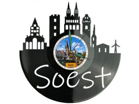 Soest Miasto Niemcy – Zegar ścienny z płyty winylowej 30x30 cm EVEVO W0069