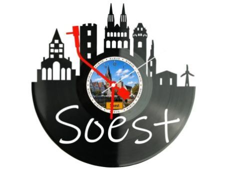 Soest Miasto Niemcy – Zegar ścienny z płyty winylowej 30x30 cm EVEVO W0069