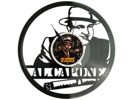 Al Capone – Zegar ścienny z płyty winylowej 30x30 cm EVEVO W0071