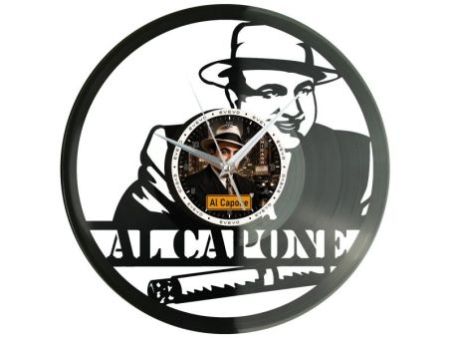 Al Capone – Zegar ścienny z płyty winylowej 30x30 cm EVEVO W0071
