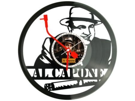 Al Capone – Zegar ścienny z płyty winylowej 30x30 cm EVEVO W0071
