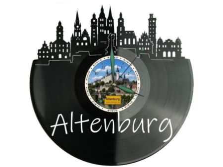 Altenburg Miasto Niemcy – Zegar ścienny z płyty winylowej 30x30 cm EVEVO W0077