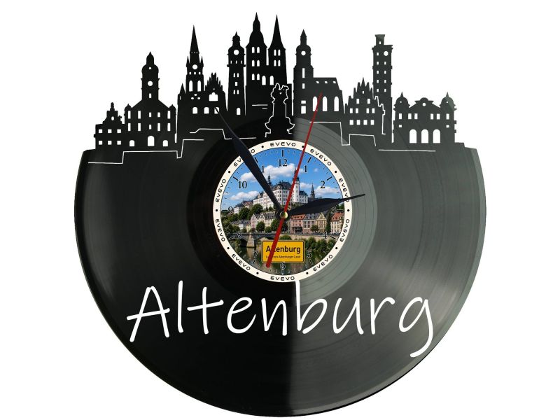 Altenburg Miasto Niemcy – Zegar ścienny z płyty winylowej 30x30 cm EVEVO W0077