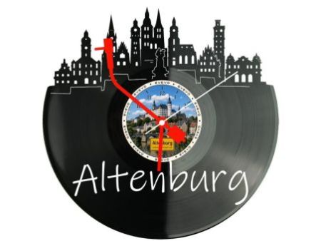 Altenburg Miasto Niemcy – Zegar ścienny z płyty winylowej 30x30 cm EVEVO W0077