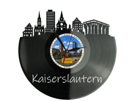 Kaiserslautern Miasto Niemcy – Zegar ścienny z płyty winylowej 30x30 cm EVEVO W0078