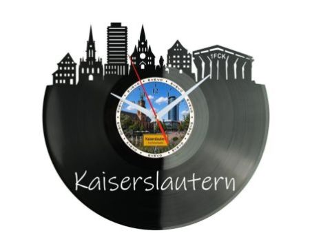 Kaiserslautern Miasto Niemcy – Zegar ścienny z płyty winylowej 30x30 cm EVEVO W0078