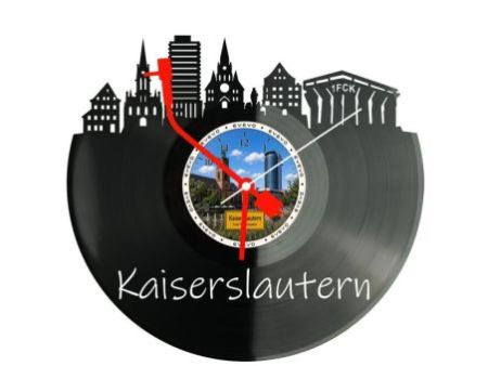 Kaiserslautern Miasto Niemcy – Zegar ścienny z płyty winylowej 30x30 cm EVEVO W0078