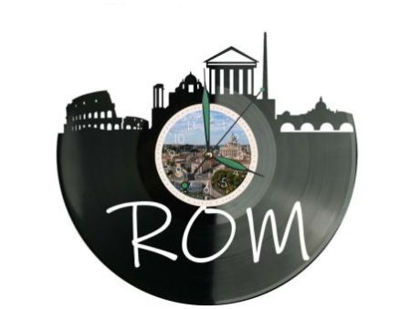 Rom Miasto Włochy – Zegar ścienny z płyty winylowej 30x30 cm EVEVO W0088