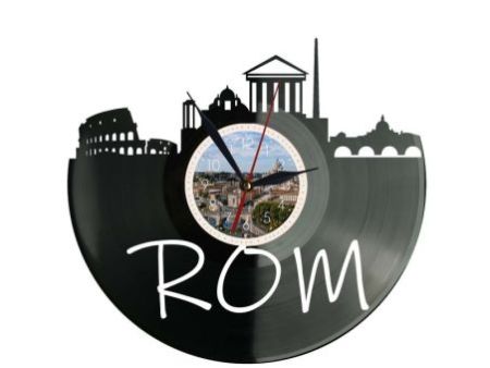 Rom Miasto Włochy – Zegar ścienny z płyty winylowej 30x30 cm EVEVO W0088