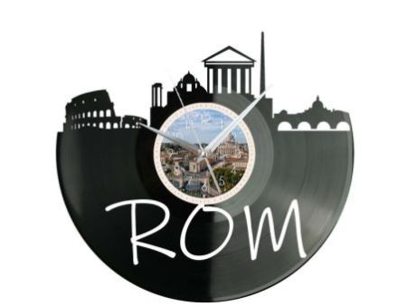 Rom Miasto Włochy – Zegar ścienny z płyty winylowej 30x30 cm EVEVO W0088