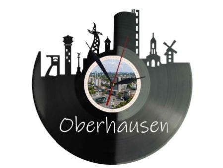 Oberhausen Miasto Niemcy – Zegar ścienny z płyty winylowej 30x30 cm EVEVO W0091