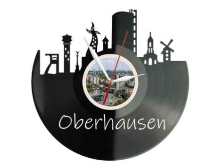 Oberhausen Miasto Niemcy – Zegar ścienny z płyty winylowej 30x30 cm EVEVO W0091
