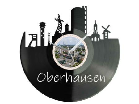 Oberhausen Miasto Niemcy – Zegar ścienny z płyty winylowej 30x30 cm EVEVO W0091