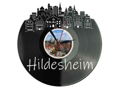 Hildesheim Miasto Niemcy – Zegar ścienny z płyty winylowej 30x30 cm EVEVO W0093