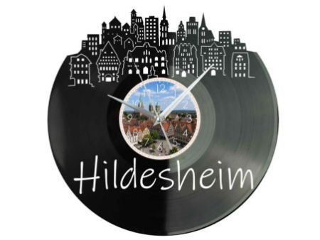 Hildesheim Miasto Niemcy – Zegar ścienny z płyty winylowej 30x30 cm EVEVO W0093