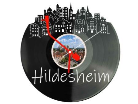 Hildesheim Miasto Niemcy – Zegar ścienny z płyty winylowej 30x30 cm EVEVO W0093