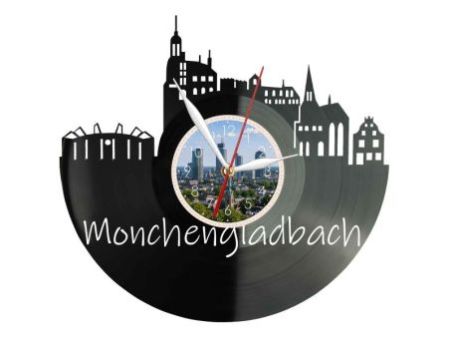 Monchengladbach Miasto Niemcy – Zegar ścienny z płyty winylowej 30x30 cm EVEVO W0098